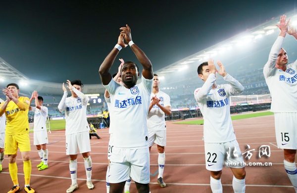 天津泰达憾负对手，坚实防守却未能取得进球